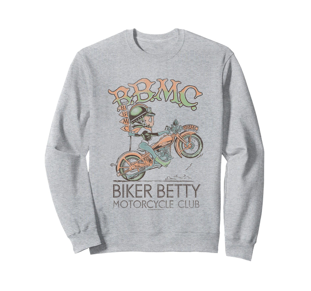 Betty Boop Biker Betty Motorcycle Sweatshirt - Graphic Print for Adults - T-Shirt, Sweatshirt, Hoodie