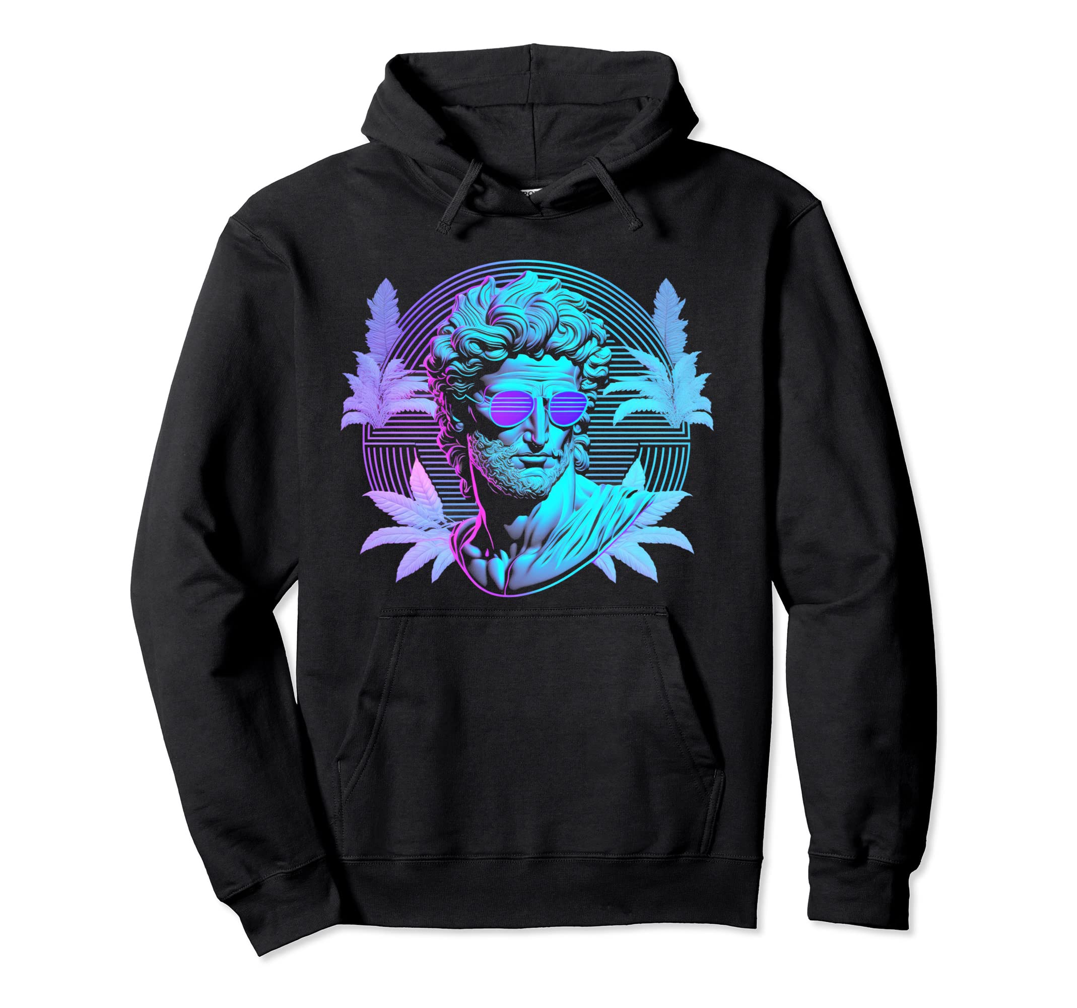 Greek Statue Vaporwave Retrowave Hoodie - Aesthetic Graphic Men Women - T-Shirt, Sweatshirt, Hoodie