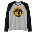 Happiness Starts Crystals Raglan Sweatshirt - Unique Graphic for Adults - T-Shirt, Sweatshirt, Hoodie