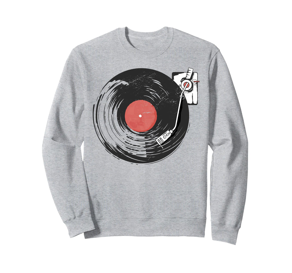 Vinyl Record Player Antique Sweatshirt - Fun Novelty Design Unisex - T-Shirt, Sweatshirt, Hoodie