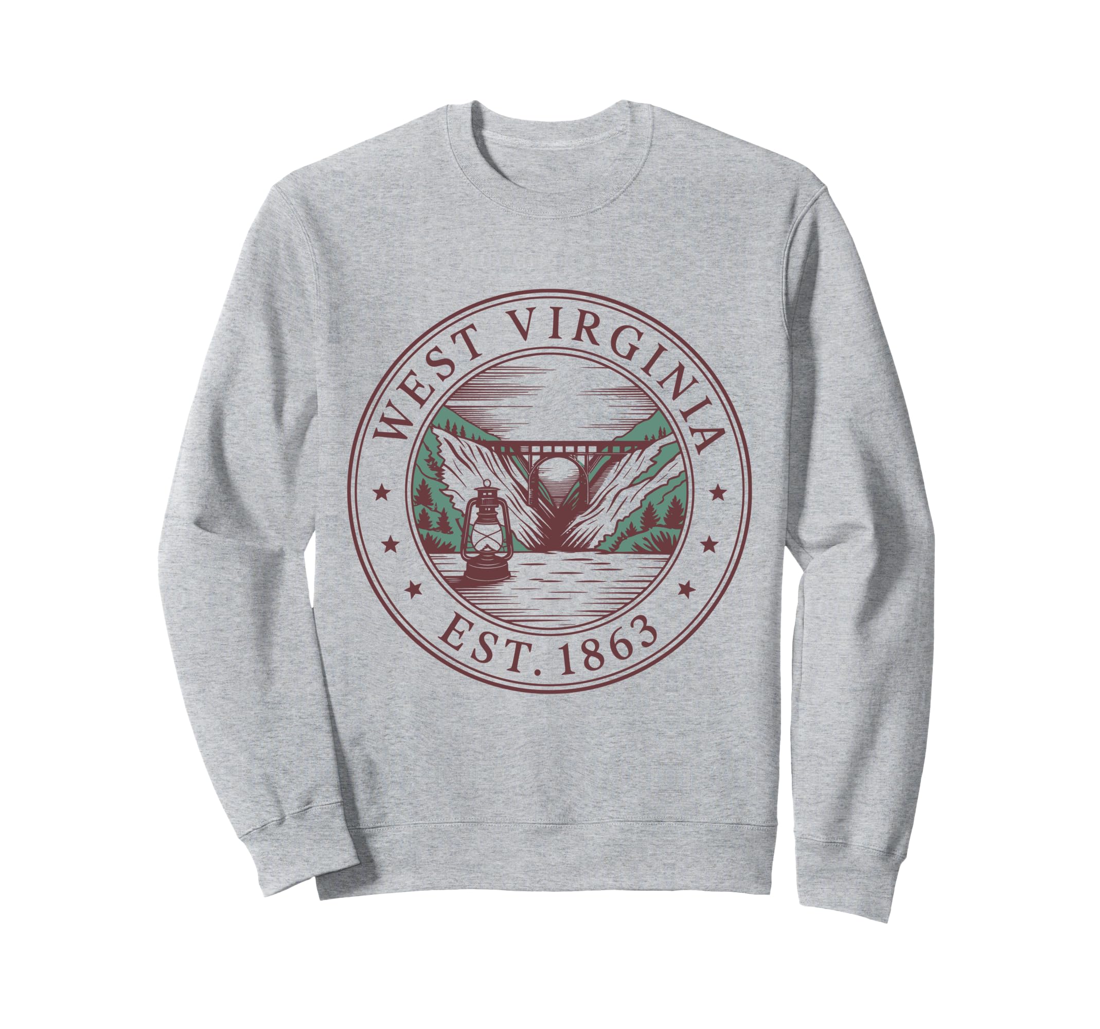 West Virginia State 1863 River Gorge Sweatshirt - Unique Graphic Unisex - T-Shirt, Sweatshirt, Hoodie