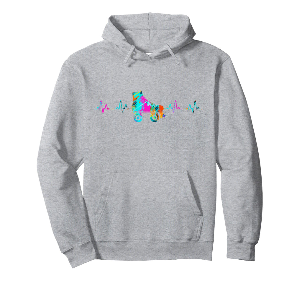 Roller Skating Skate Heartbeat Hoodie - Streetwear Style Men Women - T-Shirt, Sweatshirt, Hoodie