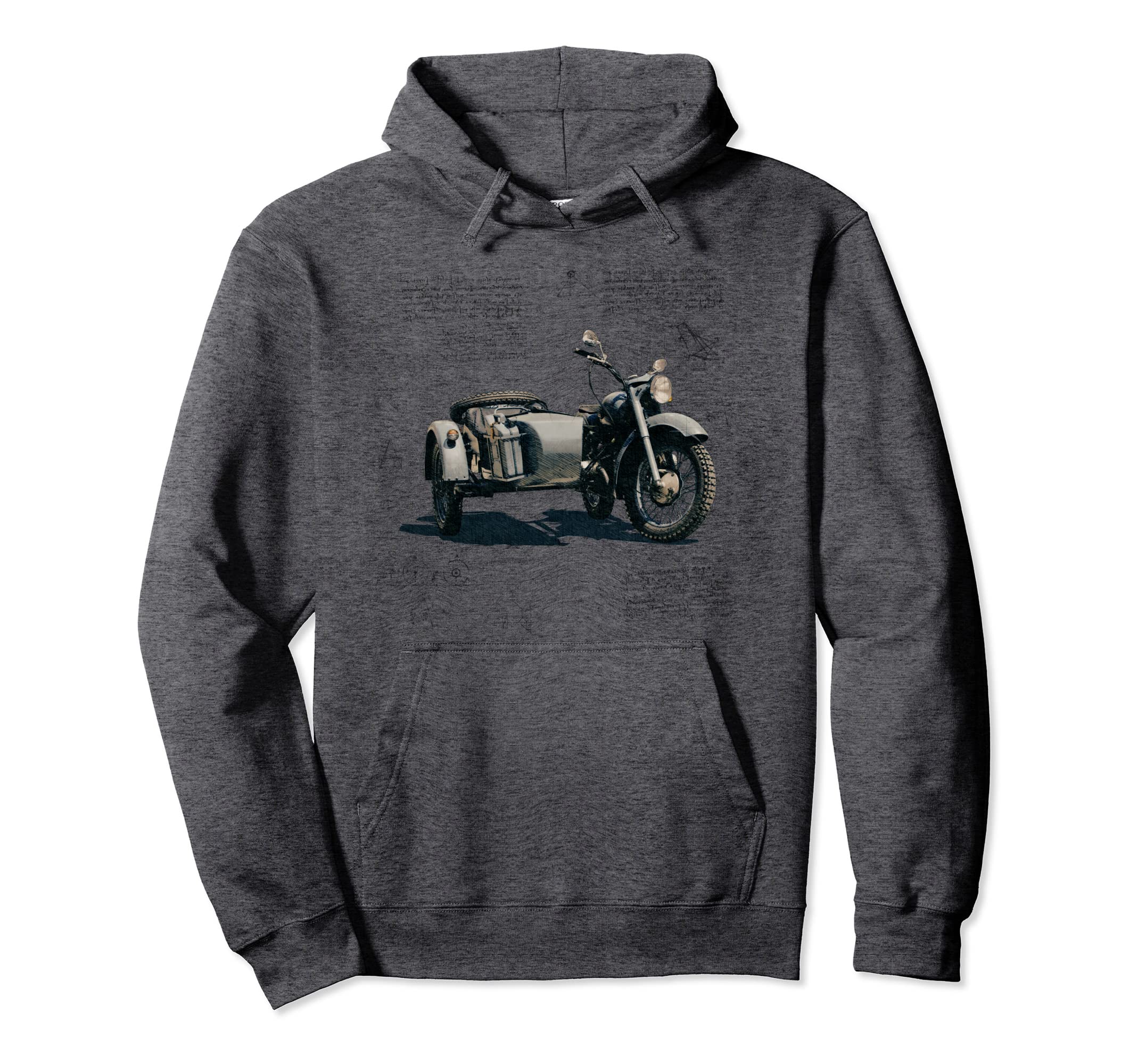 Tricycle Motorcycle Lover Drawing Hoodie - Aesthetic Graphic for Adults - T-Shirt, Sweatshirt, Hoodie