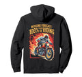 Funny Skeleton Motorcycle Riding Biker Hoodie - Graphic Print Men Women - T-Shirt, Sweatshirt, Hoodie