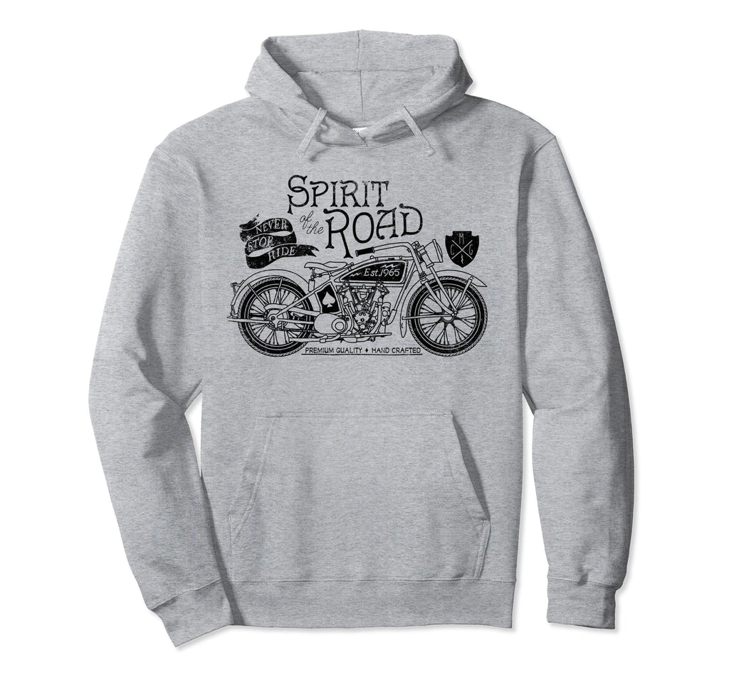 Spirit Road Motorcycle Hoodie - Minimalist Print for Adults - T-Shirt, Sweatshirt, Hoodie