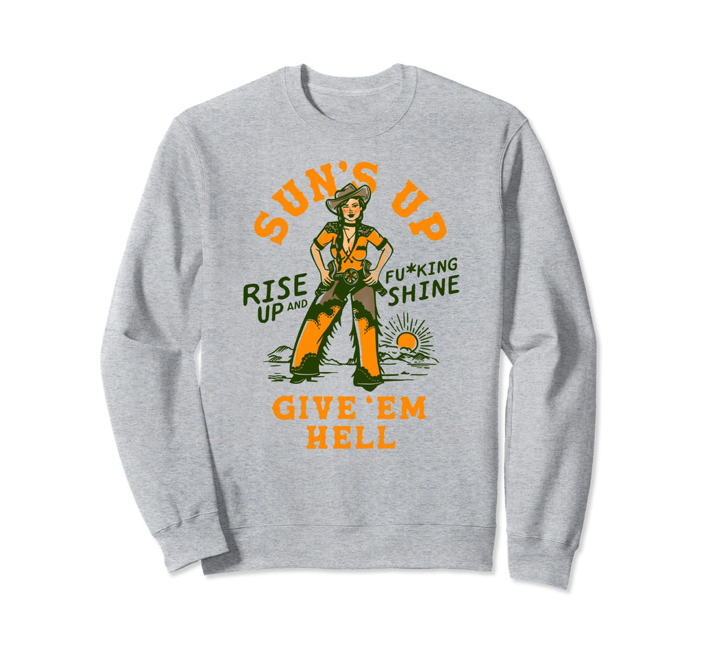 Whiskey Chic Western Cowgirl Pin Sweatshirt - Fun Novelty Design Men Women - T-Shirt, Sweatshirt, Hoodie