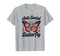 Antisocial Butterfly Gothic Aesthetic T-Shirt - Novelty Apparel Unisex - T-Shirt, Sweatshirt, Hoodie
