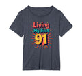 Living My Best 91 Birthday Gift T-Shirt - Fun Novelty Design Unisex - T-Shirt, Sweatshirt, Hoodie