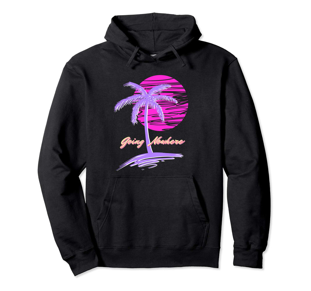Synthwave Summer Beach Synth Hoodie - Casual Everyday Wear Men Women - T-Shirt, Sweatshirt, Hoodie
