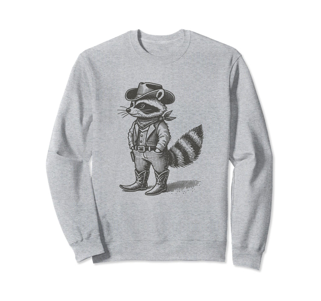 Cowboy Racoon Funny Western 90S Sweatshirt - Aesthetic Graphic Unisex - T-Shirt, Sweatshirt, Hoodie