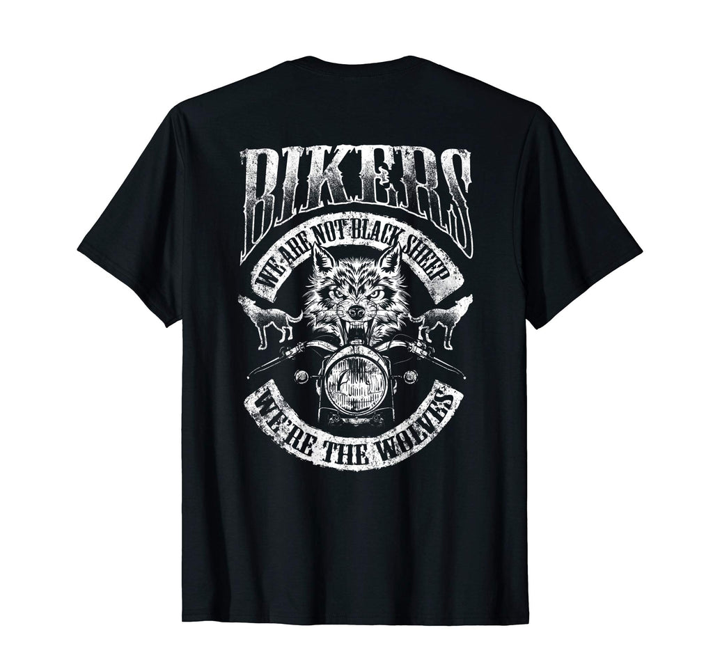 Were Wolves Wolf Biker Motorcycle T-Shirt - Fun Novelty Design Men Women - T-Shirt, Sweatshirt, Hoodie