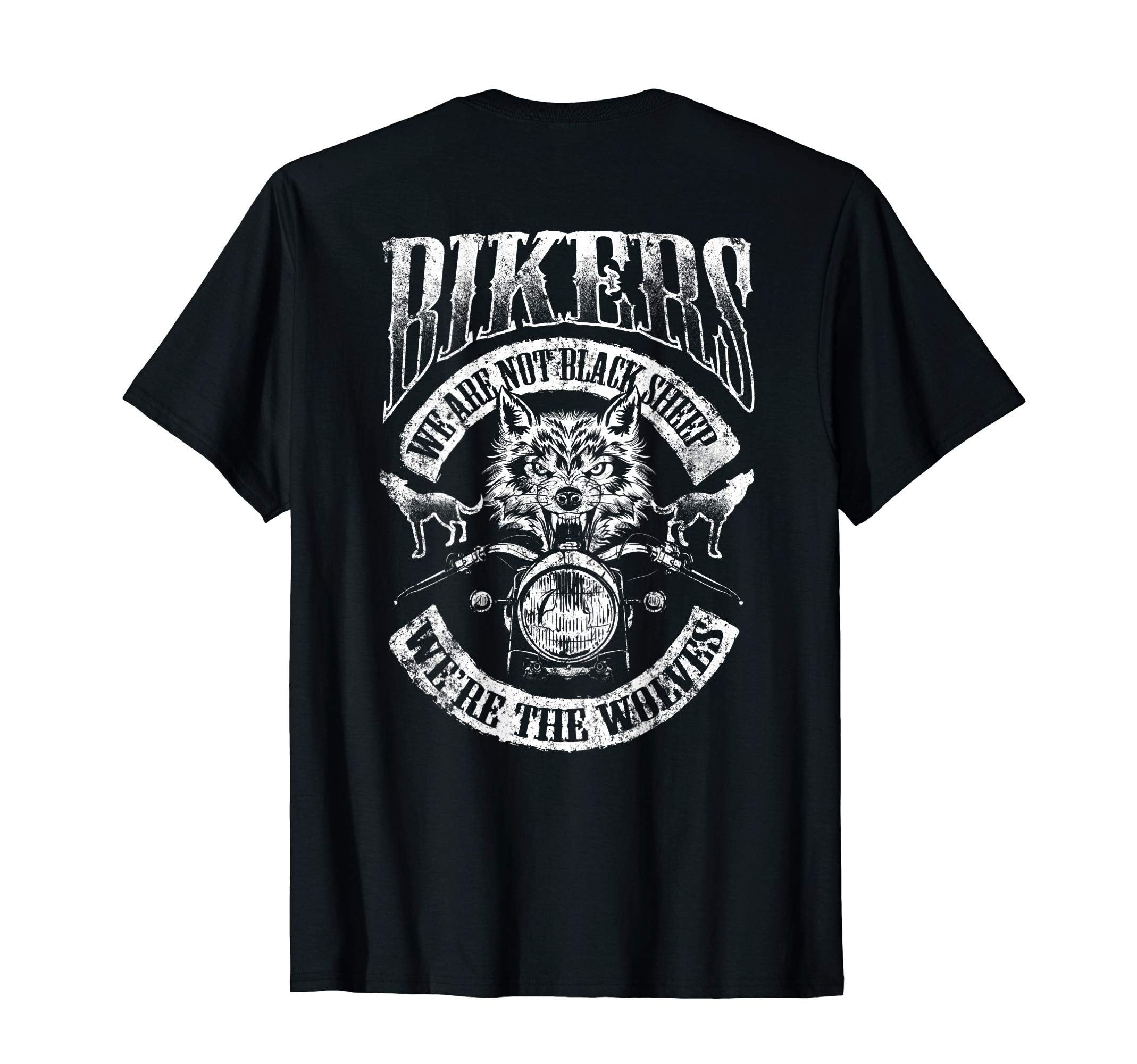 Were Wolves Wolf Biker Motorcycle T-Shirt - Fun Novelty Design Men Women - T-Shirt, Sweatshirt, Hoodie