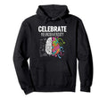 Celebrate Neurodiversity Brain Adhd Hoodie - Minimalist Print for Adults - T-Shirt, Sweatshirt, Hoodie
