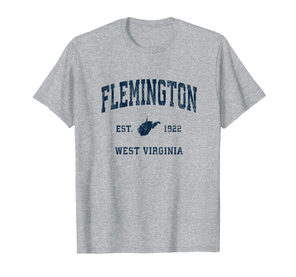 Flemington West Virginia Wv Athletic T-Shirt - Unique Graphic for Adults - T-Shirt, Sweatshirt, Hoodie