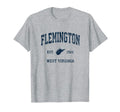 Flemington West Virginia Wv Athletic T-Shirt - Unique Graphic for Adults - T-Shirt, Sweatshirt, Hoodie