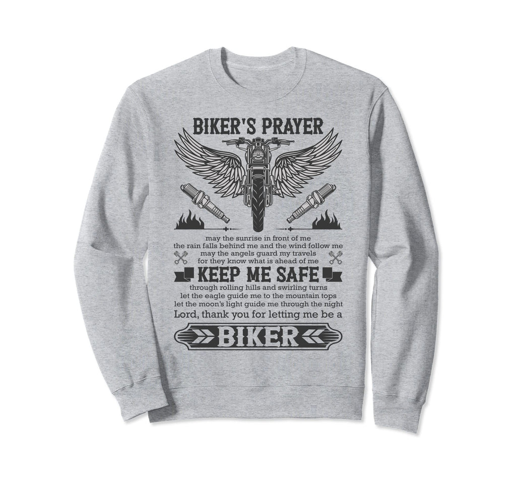 Bikers Prayer Biker Stuff Sweatshirt - Minimalist Print Men Women - T-Shirt, Sweatshirt, Hoodie