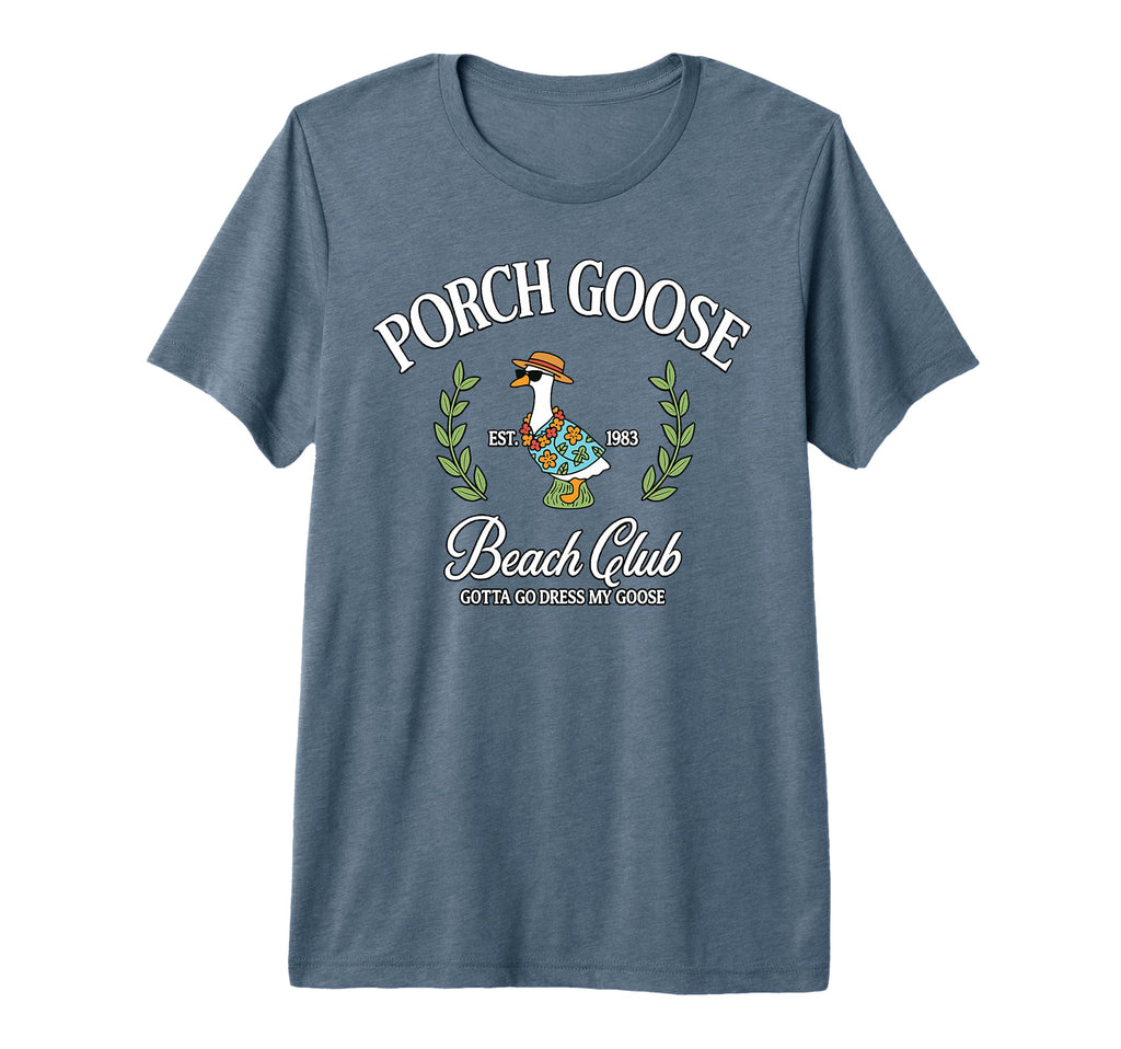 Porch Goose Beach Club Goose Lovers T-Shirt - Aesthetic Graphic for Adults - T-Shirt, Sweatshirt, Hoodie