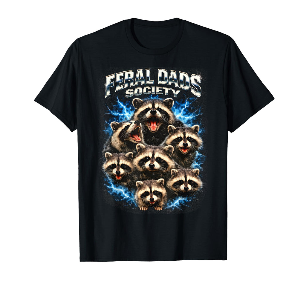 Funny Feral Dad Raccoon 90S Bootleg T-Shirt - Streetwear Style Men Women - T-Shirt, Sweatshirt, Hoodie