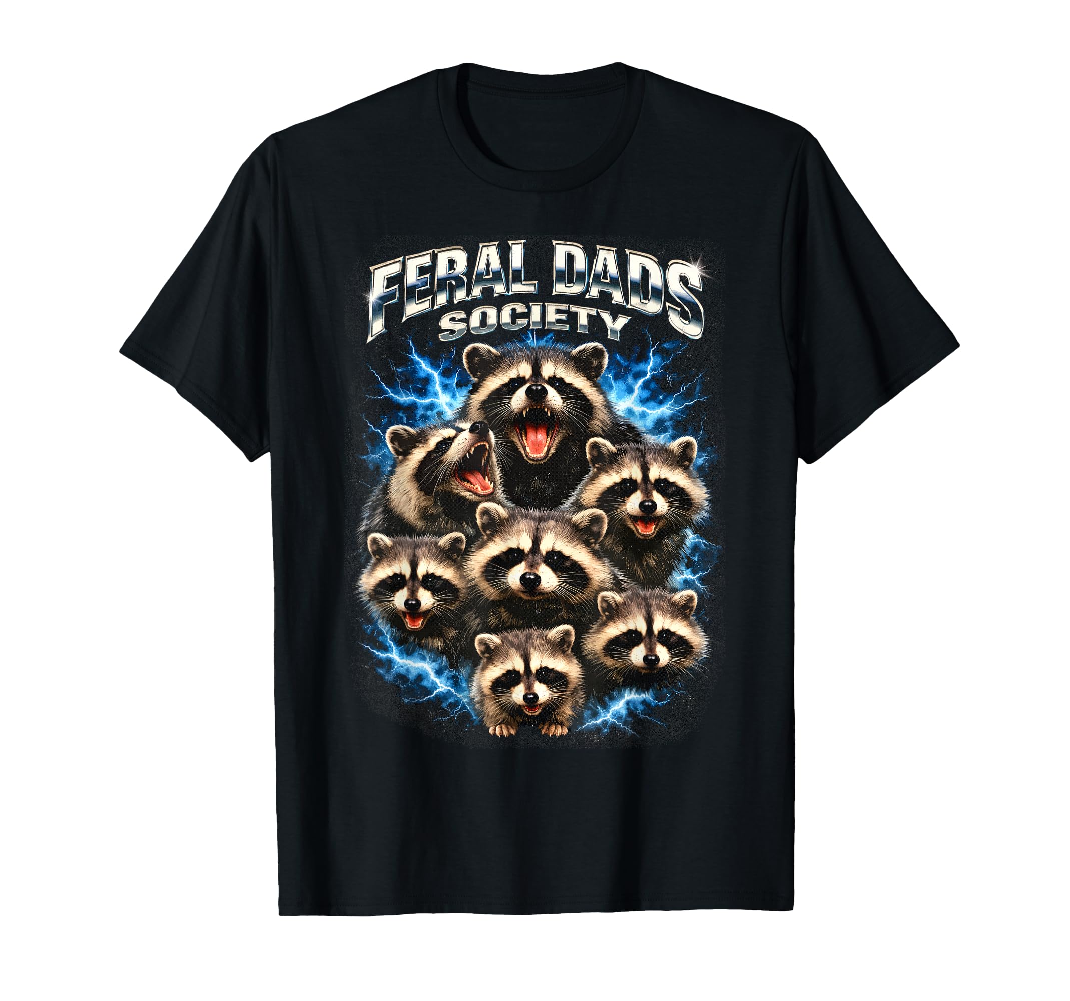 Funny Feral Dad Raccoon 90S Bootleg T-Shirt - Streetwear Style Men Women - T-Shirt, Sweatshirt, Hoodie