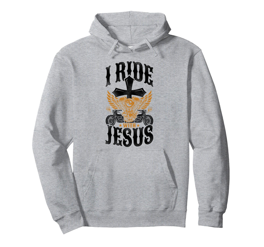 Christian Motorcycle Biker I Ride Hoodie - Aesthetic Graphic Men Women - T-Shirt, Sweatshirt, Hoodie