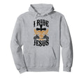 Christian Motorcycle Biker I Ride Hoodie - Aesthetic Graphic Men Women - T-Shirt, Sweatshirt, Hoodie