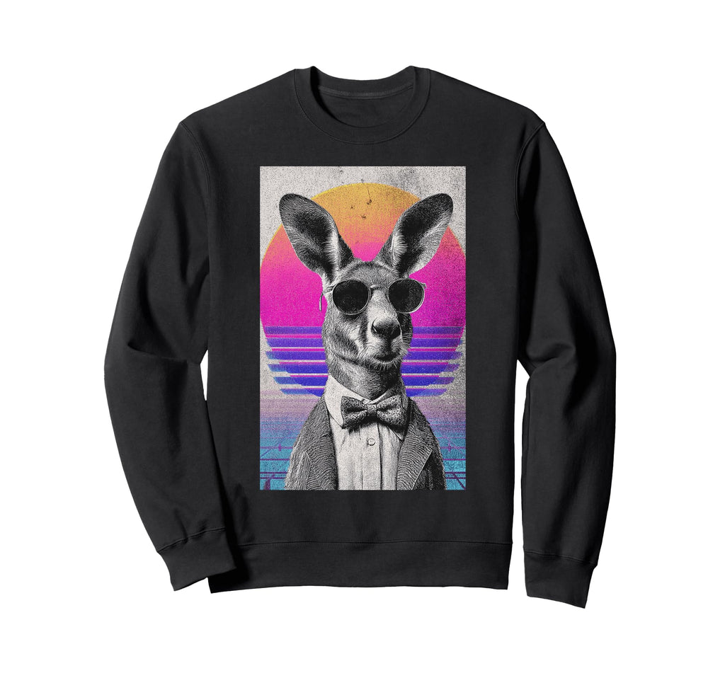 Funny Kangaroo Bow Tie 80S Sweatshirt - Streetwear Style Men Women - T-Shirt, Sweatshirt, Hoodie