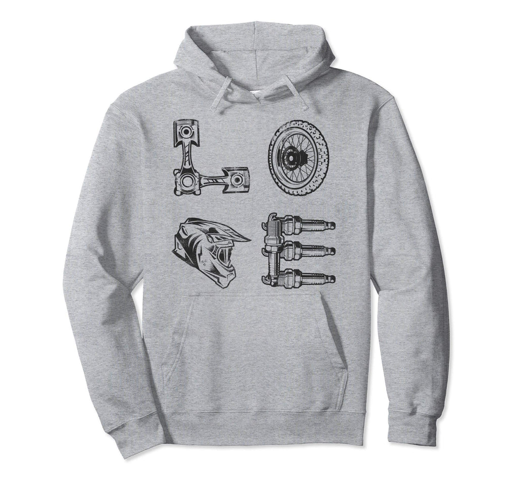 Dirt Bike Love Biker Gift Motocross Hoodie - Trendy Graphic for Adults - T-Shirt, Sweatshirt, Hoodie