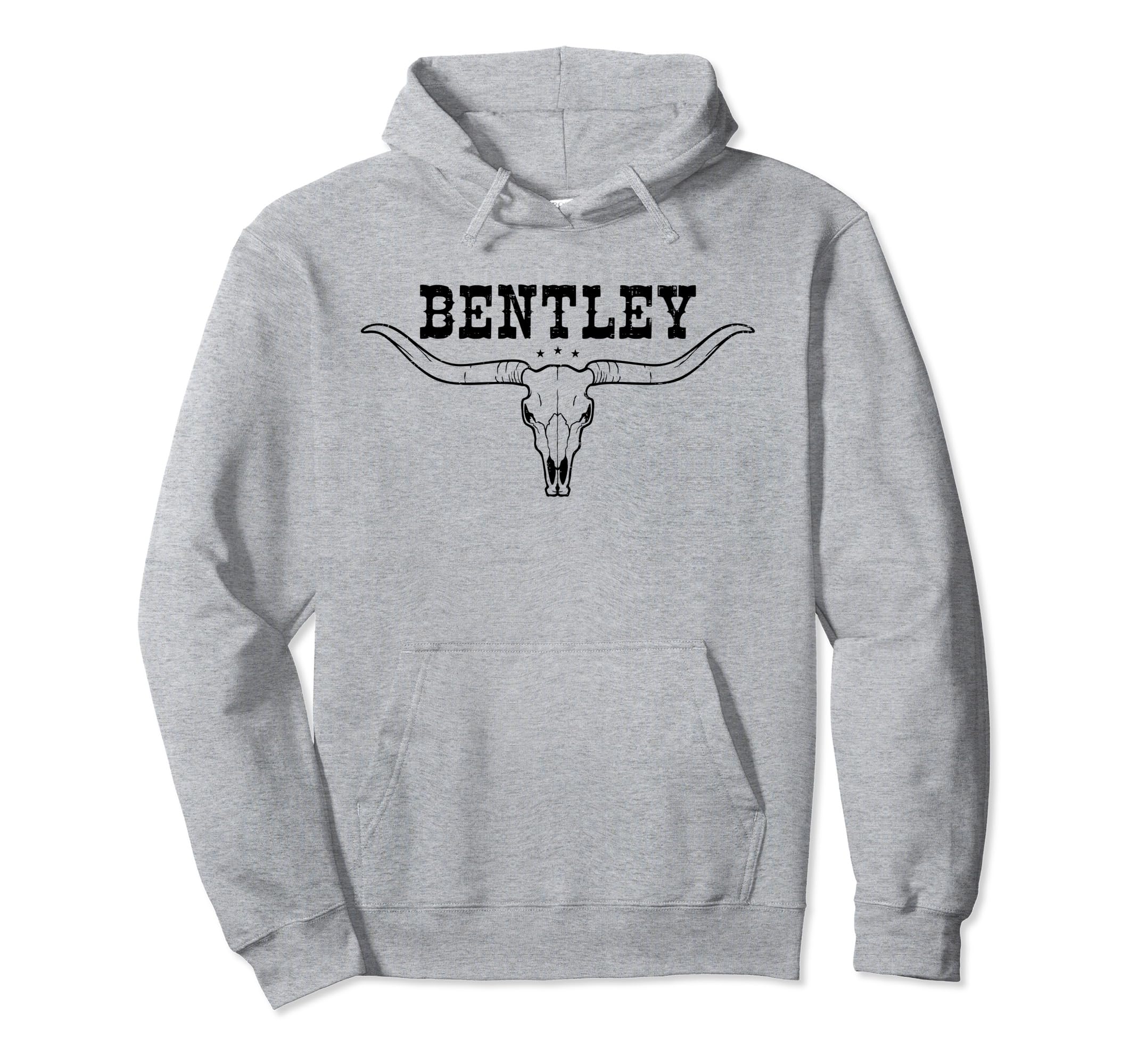 Bentley Bull Skull Longhorn Southern Hoodie - Graphic Print for Adults - T-Shirt, Sweatshirt, Hoodie