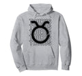 Taurus Zodiac Sign Typography Hoodie - Fun Novelty Design Men Women - T-Shirt, Sweatshirt, Hoodie