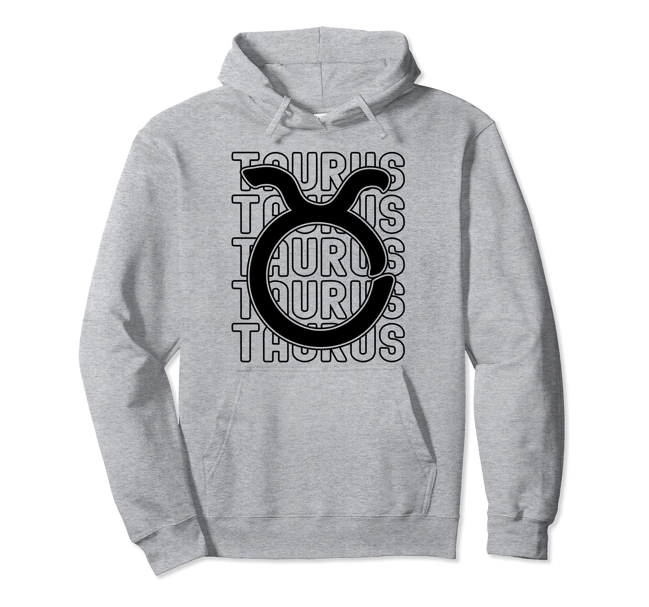 Taurus Zodiac Sign Typography Hoodie - Fun Novelty Design Men Women - T-Shirt, Sweatshirt, Hoodie