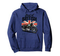 Best British Union Jack Motorcycle Hoodie - Minimalist Print for Adults - T-Shirt, Sweatshirt, Hoodie