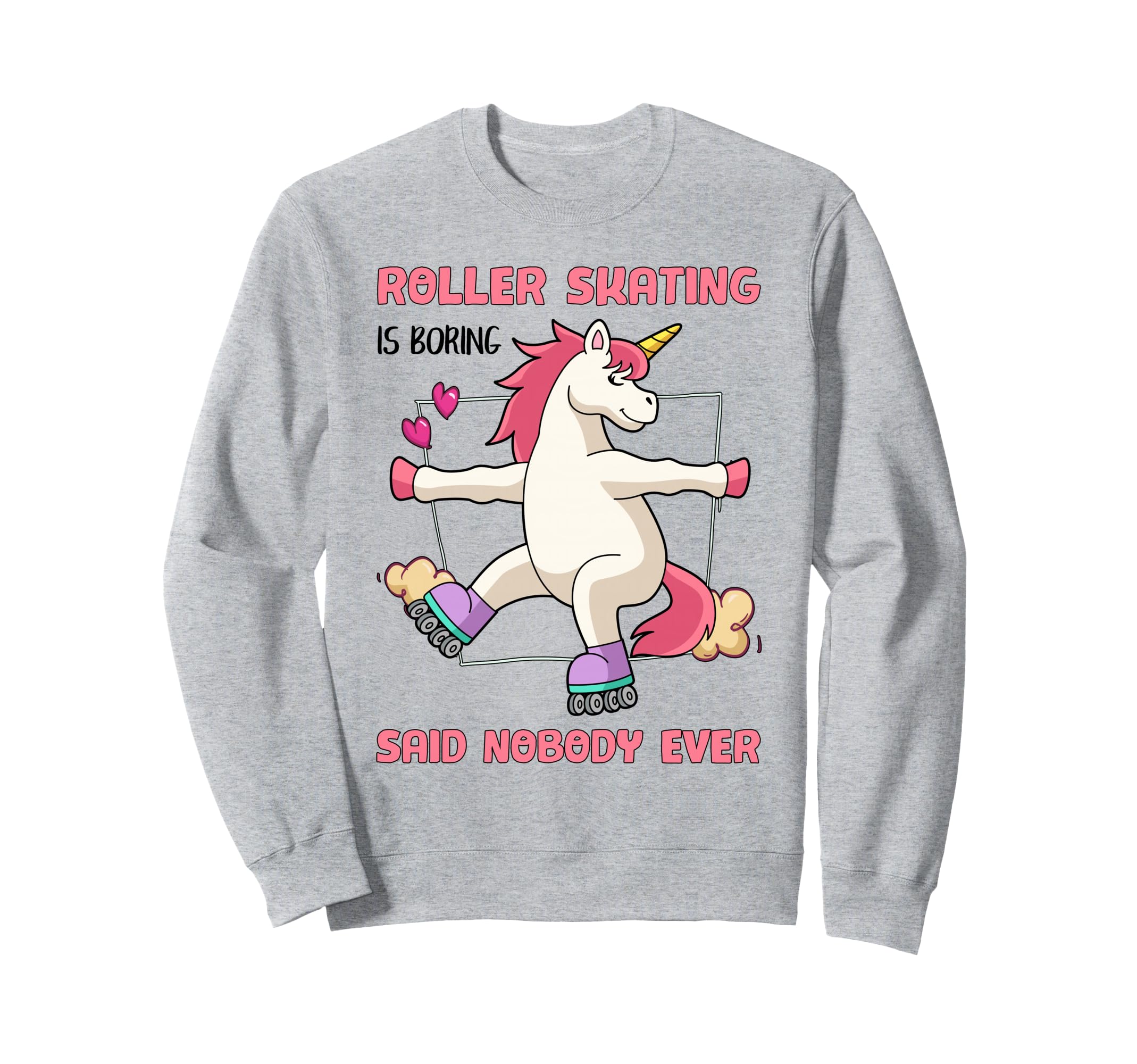 Funny Unicorn Roller Skate 70S 80S Sweatshirt - Unique Graphic for Adults - T-Shirt, Sweatshirt, Hoodie