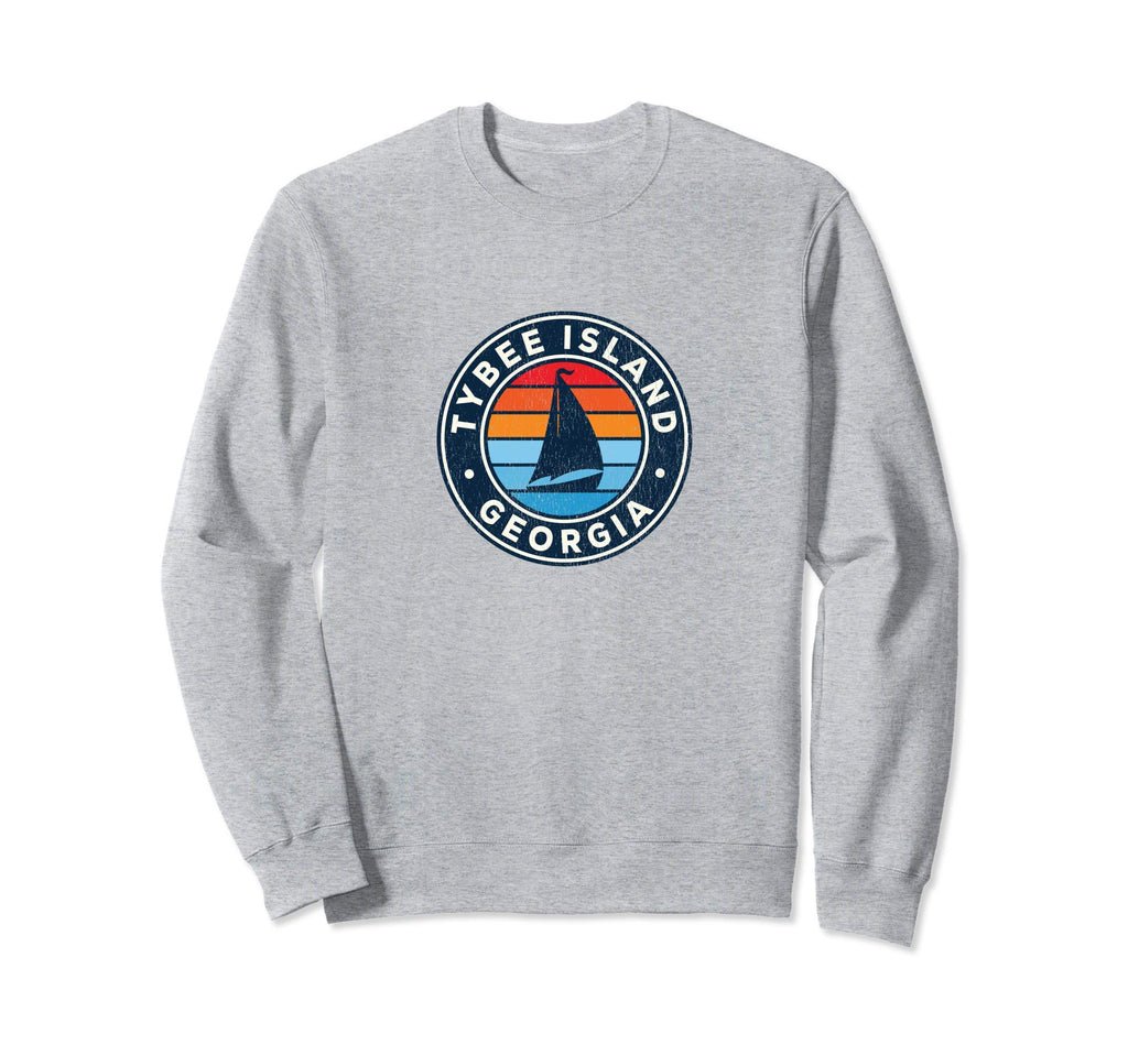Tybee Island Georgia Ga Sailboat Sweatshirt - Custom Art Print Men Women - T-Shirt, Sweatshirt, Hoodie