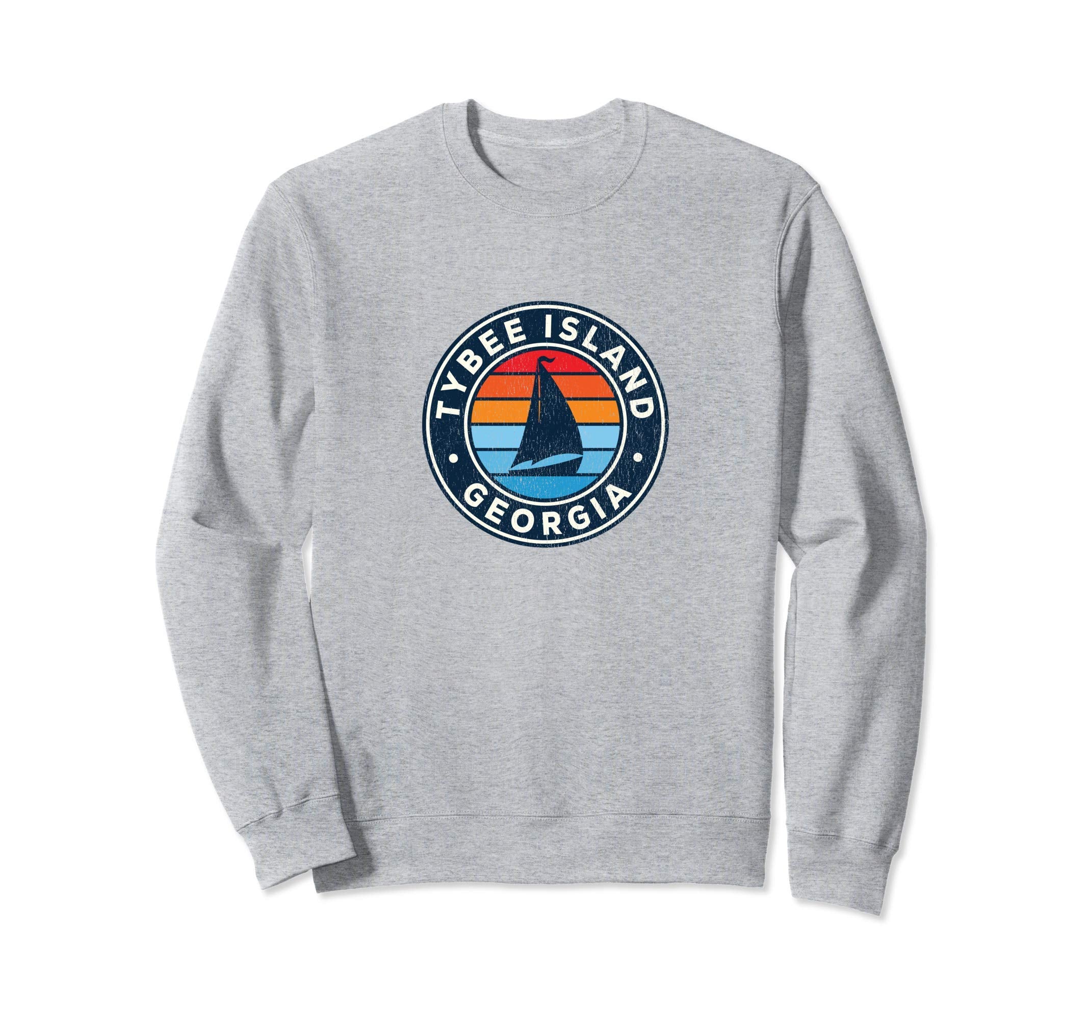 Tybee Island Georgia Ga Sailboat Sweatshirt - Custom Art Print Men Women - T-Shirt, Sweatshirt, Hoodie