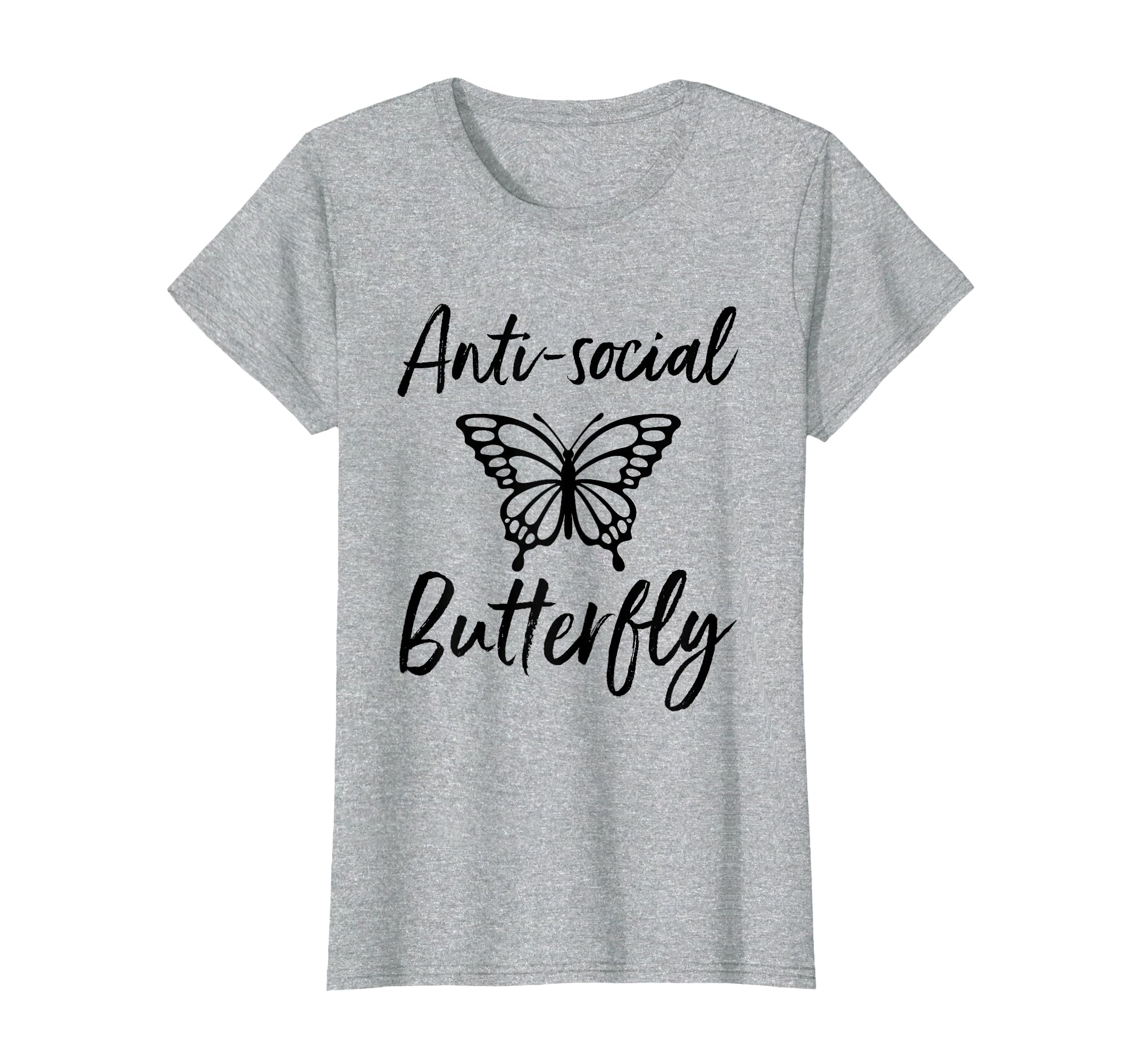 Anti Social Butterfly Funny Womens T-Shirt - Fun Novelty Design for Adults - T-Shirt, Sweatshirt, Hoodie