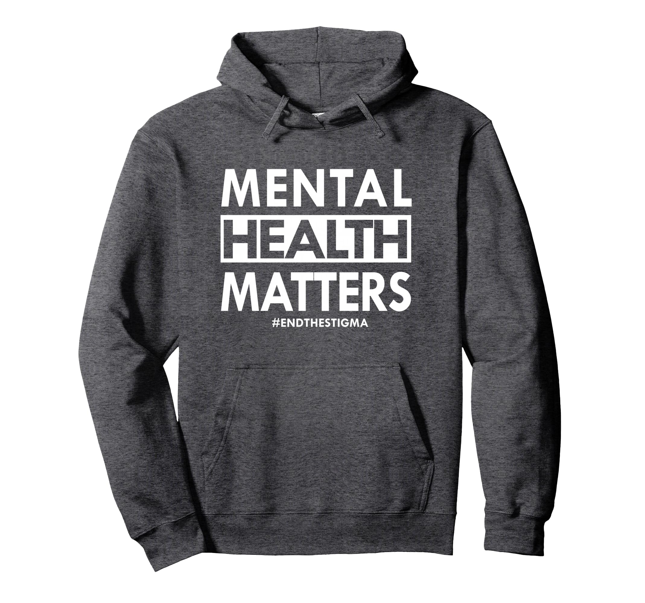 Mental Health Matters End Stigma Hoodie - Minimalist Print for Adults - T-Shirt, Sweatshirt, Hoodie