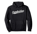 Cambridge England Cursive 1970S Swoosh Hoodie - Minimalist Print Unisex - T-Shirt, Sweatshirt, Hoodie