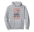 Motorcycle Biker Female Looks Like Beauty Hoodie - Streetwear Style Unisex - T-Shirt, Sweatshirt, Hoodie
