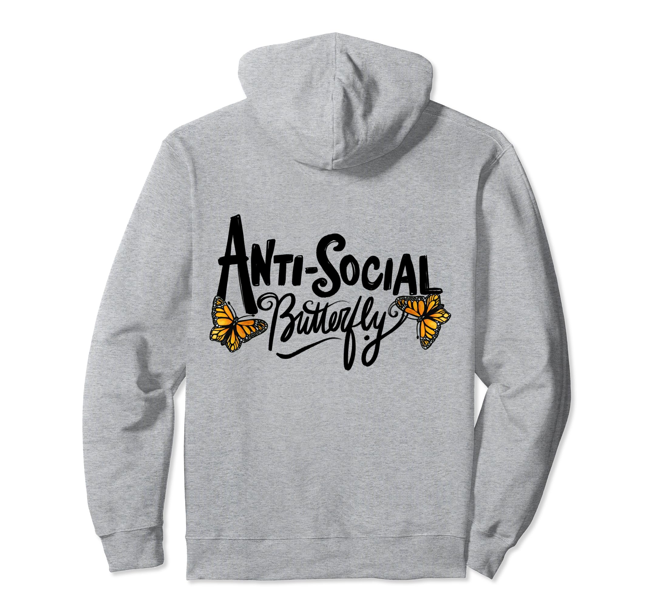 Anti Social Butterfly Hoodie - Aesthetic Graphic for Adults - T-Shirt, Sweatshirt, Hoodie