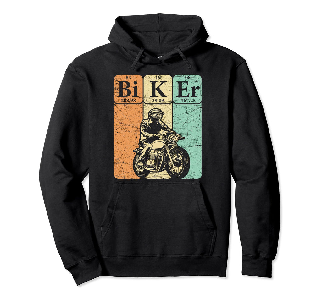 Biker Periodic Table Elements Hoodie - Custom Art Print for Adults - T-Shirt, Sweatshirt, Hoodie