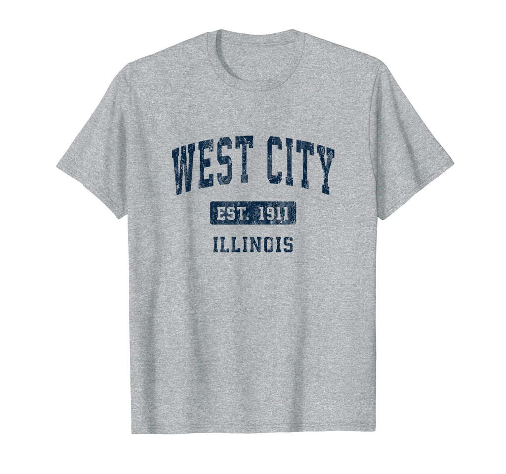West City Illinois Il Athletic Sports T-Shirt - Minimalist Print for Adults - T-Shirt, Sweatshirt, Hoodie