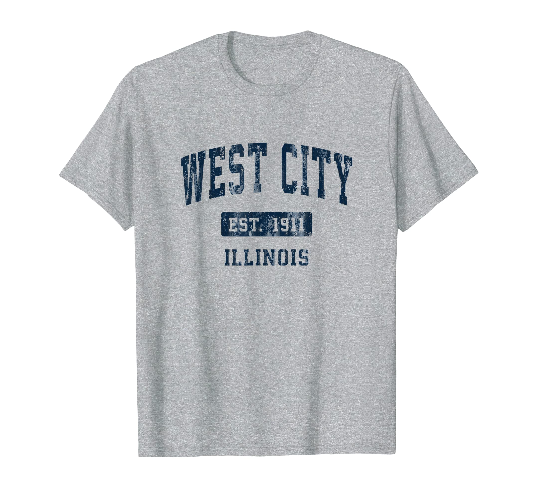 West City Illinois Il Athletic Sports T-Shirt - Minimalist Print for Adults - T-Shirt, Sweatshirt, Hoodie