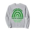 I Wear Green My Husband Rainbow Mental Sweatshirt - Trendy Graphic Unisex - T-Shirt, Sweatshirt, Hoodie