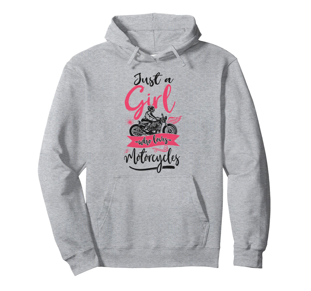Motorcycle Biker Female Just Who Loves Hoodie - Graphic Print Men Women - T-Shirt, Sweatshirt, Hoodie