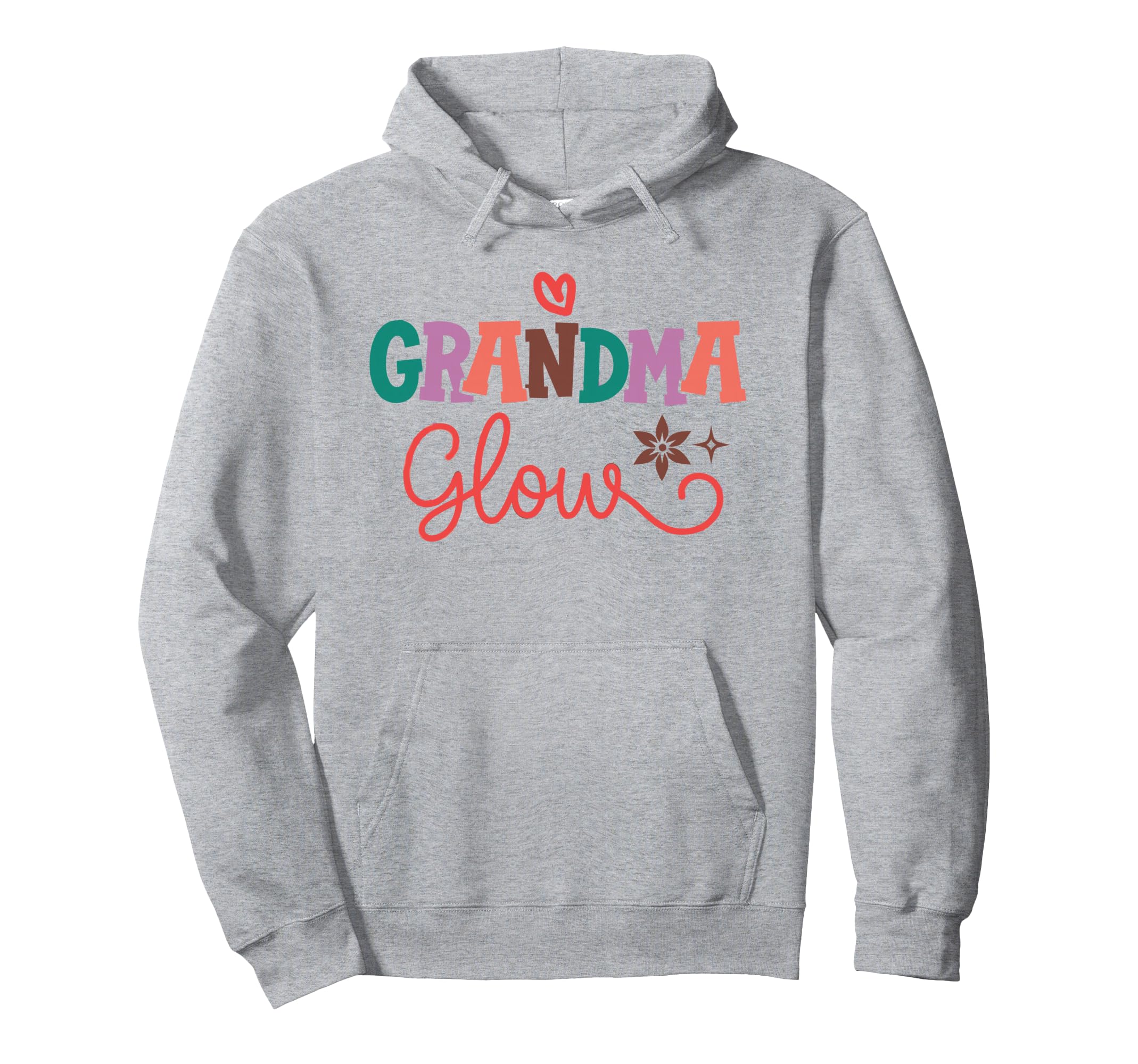 Grandma Glow Lettering Mothers Day Artwork Hoodie - Minimalist Print Unisex - T-Shirt, Sweatshirt, Hoodie