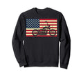 Usa Flag Motorcycle Gift Bikers Sweatshirt - Casual Everyday Wear Men Women - T-Shirt, Sweatshirt, Hoodie