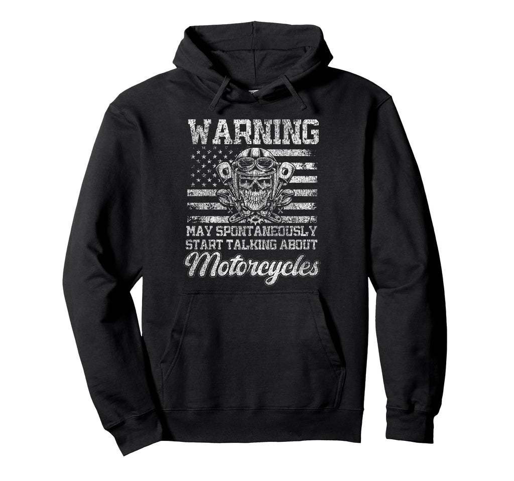 Motorcycle Biker Warning May Hoodie - Fun Novelty Design for Adults - T-Shirt, Sweatshirt, Hoodie