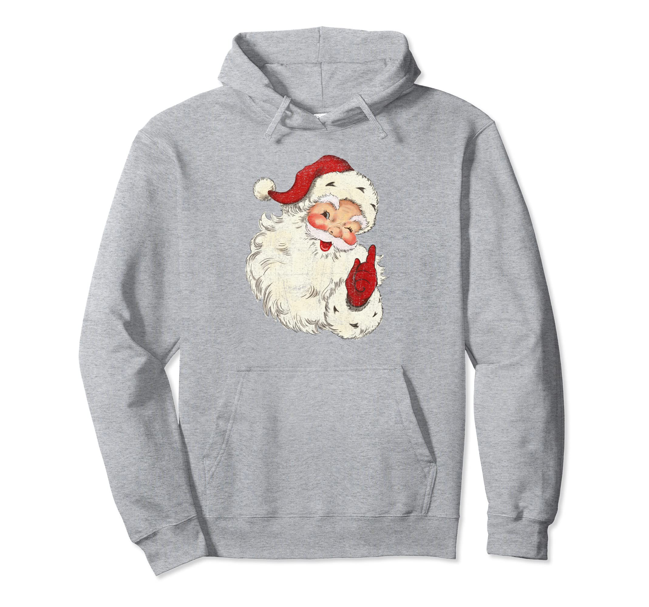 Santa Claus Face Distressed Santa Hoodie - Streetwear Style Men Women - T-Shirt, Sweatshirt, Hoodie
