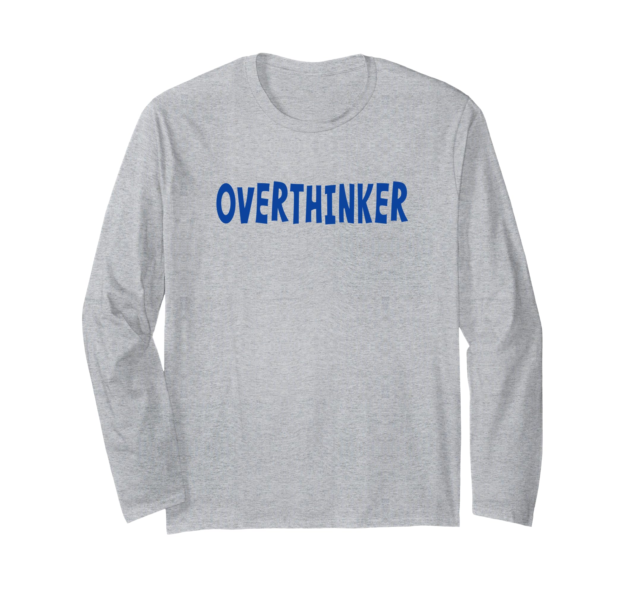 Overthinker Blue Lettering T-Shirt - Aesthetic Graphic for Adults - T-Shirt, Sweatshirt, Hoodie
