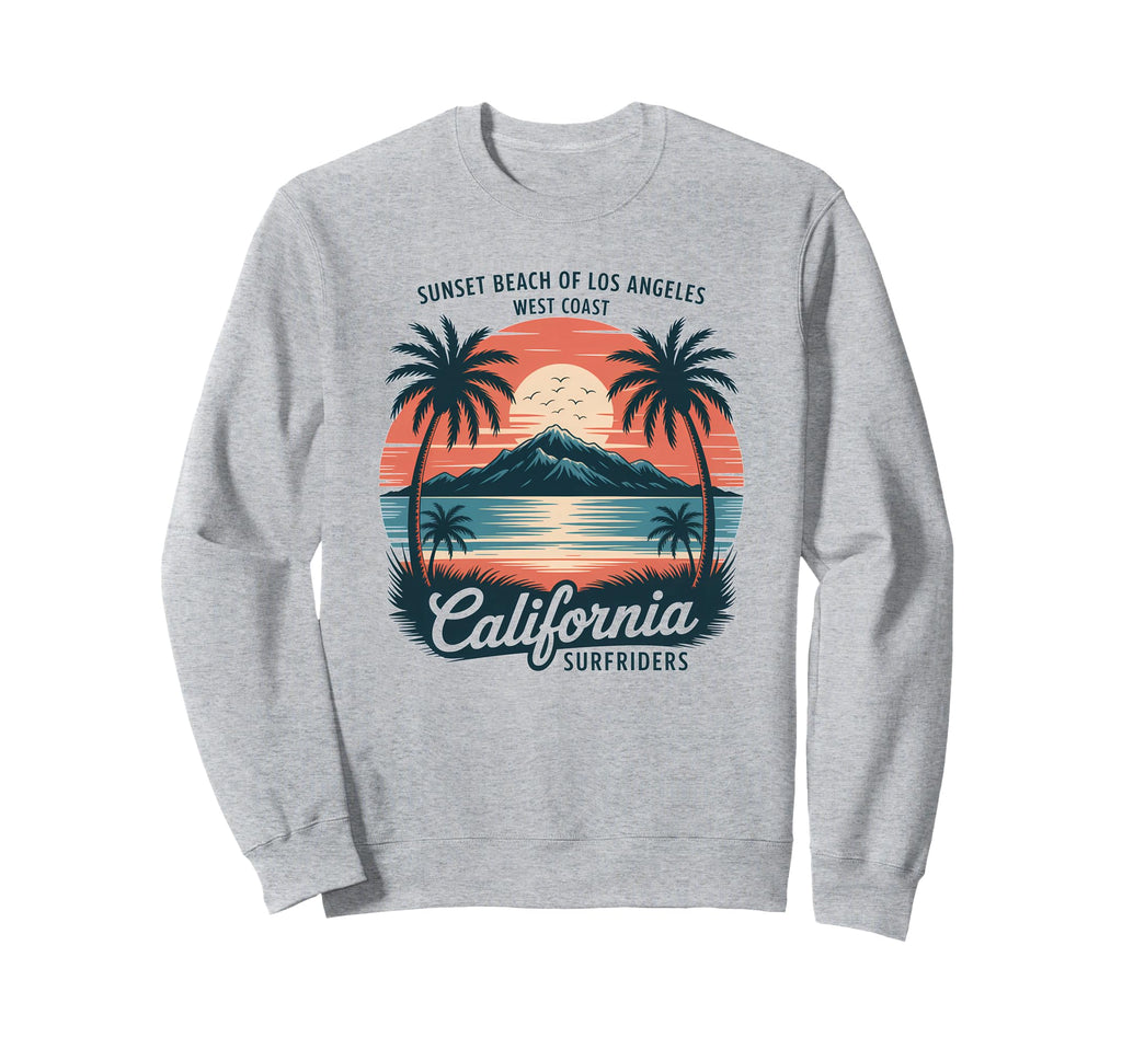 California Beach Summer Vibes Sweatshirt - Aesthetic Graphic Men Women - T-Shirt, Sweatshirt, Hoodie